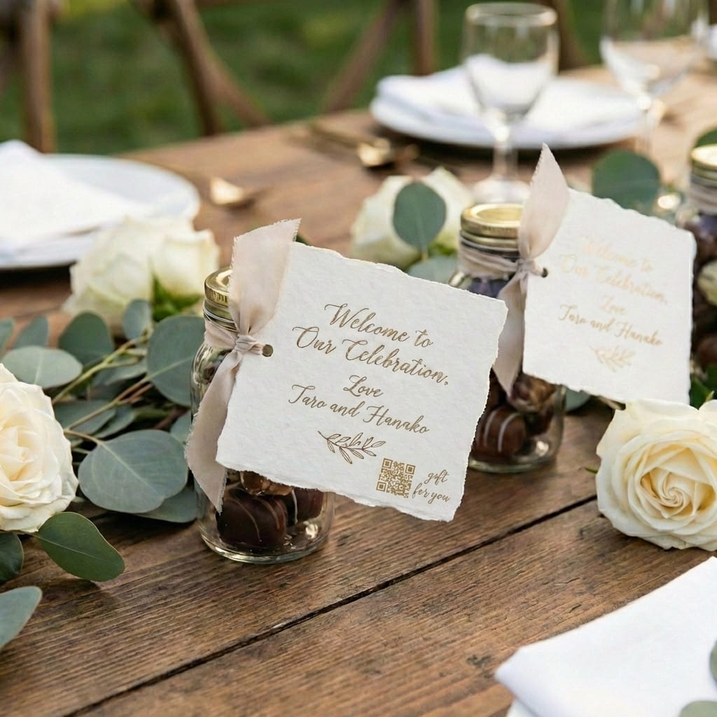 引き出物QRコードのナチュラル